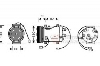VAN WEZEL 0300k179 -  Компрессор, кондиционер